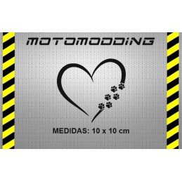 Pegatina de vinilo amor perruno