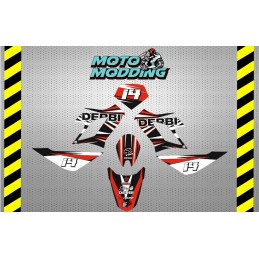 Kit de vinilos Derbi Drd Racing nº6 diseño rojo y negro