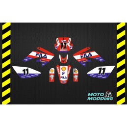 Pegatinas malcor racer crf70 diseño fila