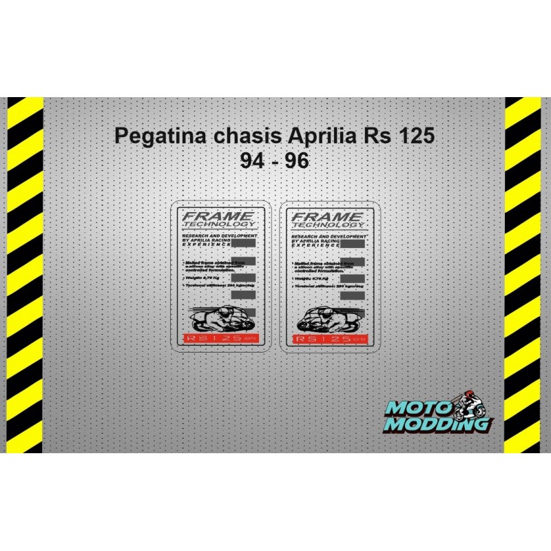 Pegatinas chasis Aprilia RS125 94-96 - Motomodding