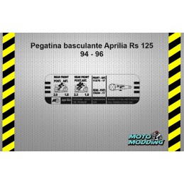 Pegatina basculante Aprilia RS125 94 - 96 - Motomodding