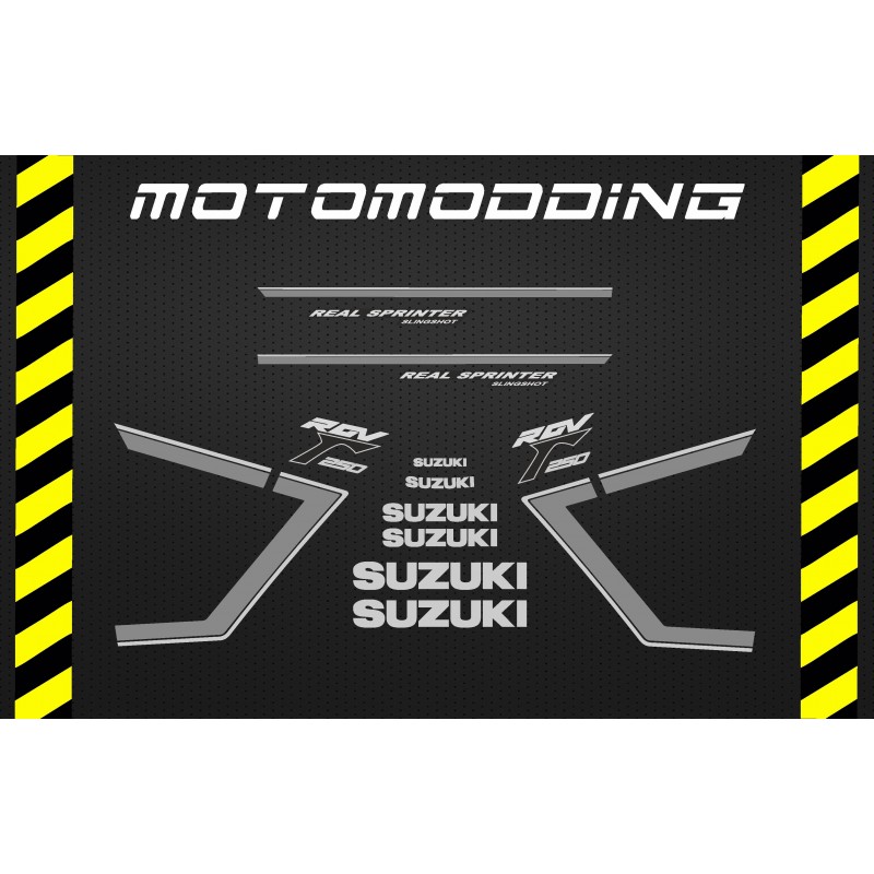 Kit vinilos SUzuki RGV VJ211988 modelo negro