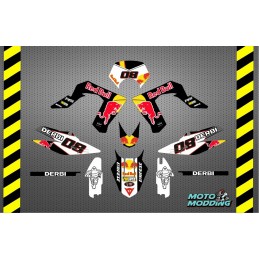 Kit adhesivos derbi drd pro diseño Red Bull