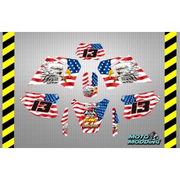 Kit pegatinas Rieju RR modelo 2000 bandera americana
