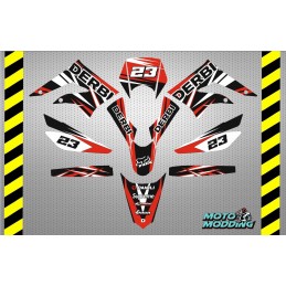 Kit adhesivos derbi senda xtreme rojo y negro