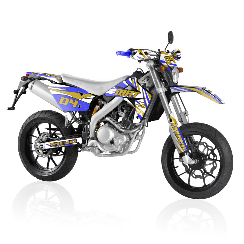 Kit pegatinas Rieju MRT 50 diseño blanco y azul