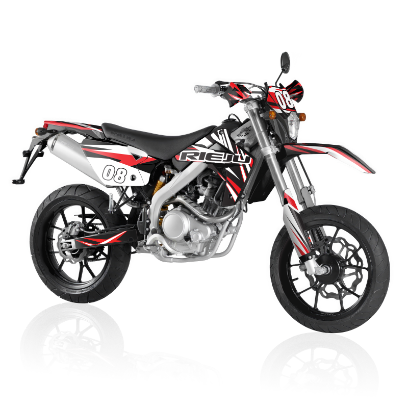 Pegatinas Rieju MRT 50 diseño blanco/rojo