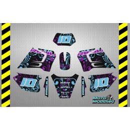 Kit pegatinas Rieju RR diseño ornamentos azules y morados