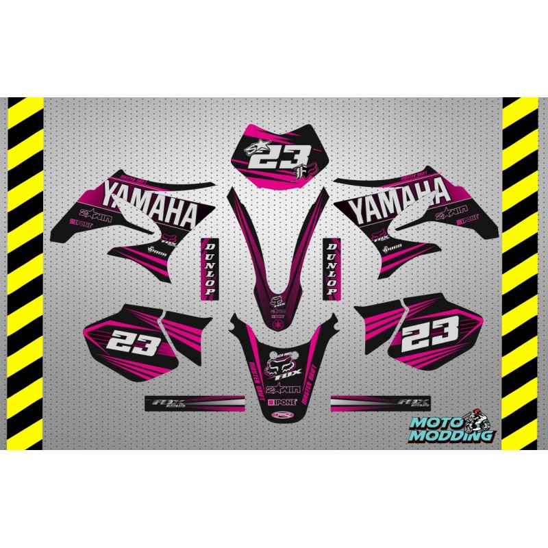 Pegatinas Yamaha dt50 enduro rosa y negro