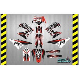 Kit de vinilos Derbi Senda Xtreme TNT rayas rojas y blancas
