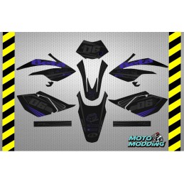 Kit de vinilos para Beta 50RR diseño negro y azul