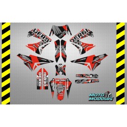 Kit de vinilos Derbi Senda Xtreme TNT rojo y gris