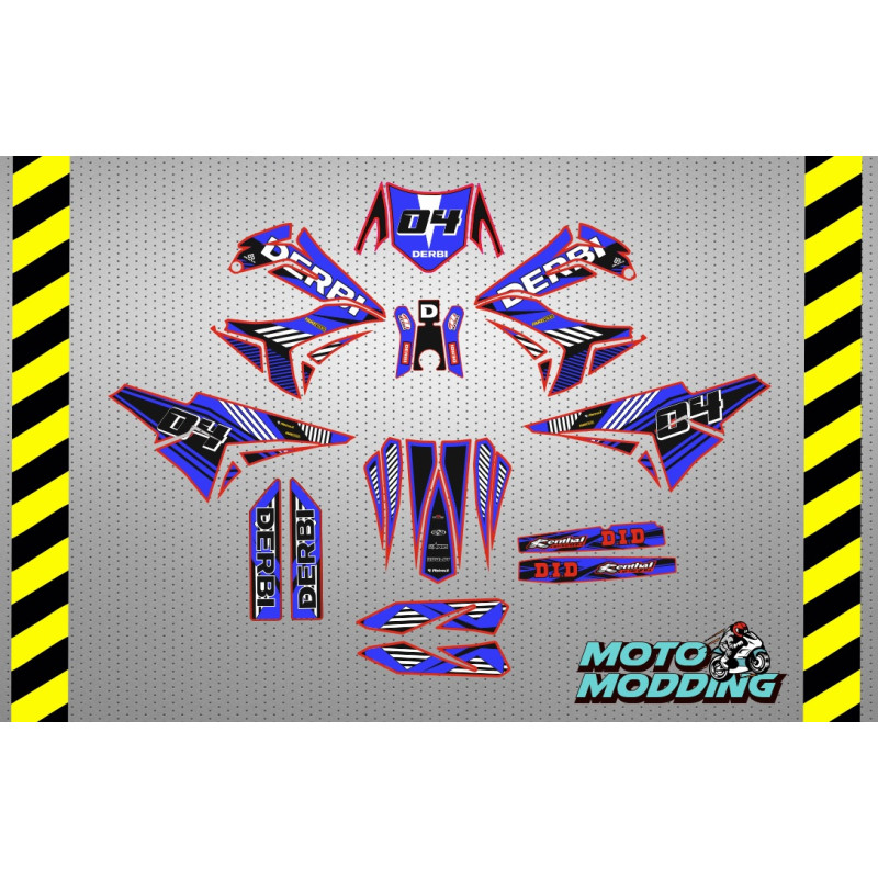 Kit de vinilos Derbi Senda Xtreme TNT azul