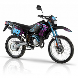 Kit pegatinas Rieju RR diseño ornamentos azules y morados