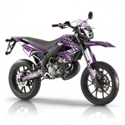Kit de vinilos Derbi Senda Xtreme TNT morado y negro