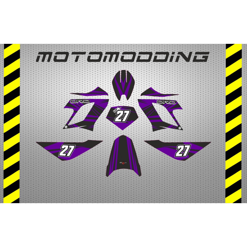 Kit de vinilos Derbi Drd Racing diseño morado