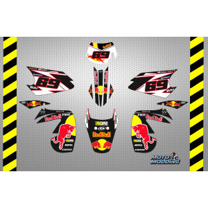 Kit de pegatinas Rieju MRX / SMX 2001-2004 diseño red bull