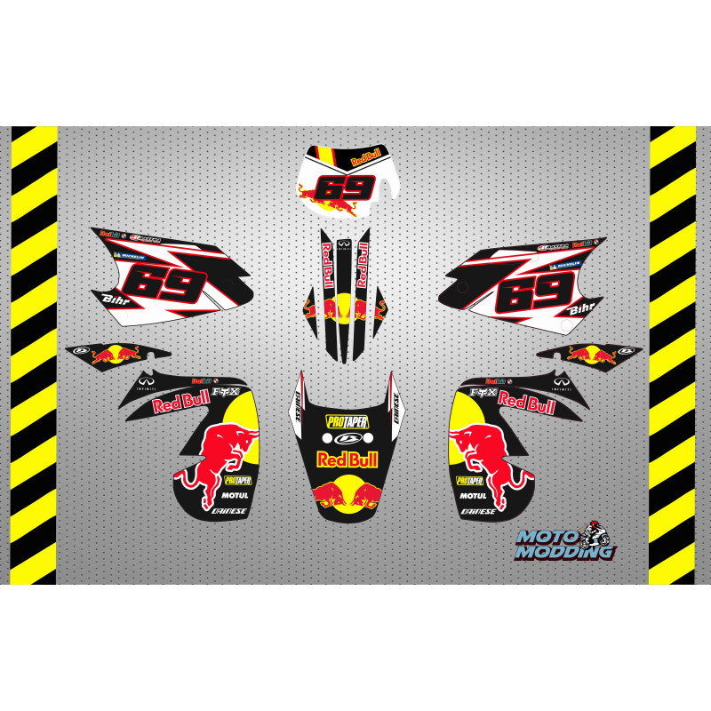 Kit de pegatinas Rieju MRX / SMX 2001-2004 diseño red bull