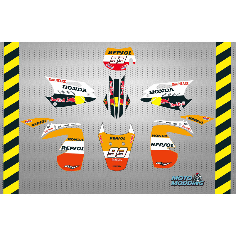 Kit de pegatinas Rieju MRX / SMX 2001-2004 diseño repsol