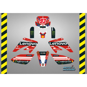 Kit Pegatinas crf70 réplica ducati 2026 Marc Márquez