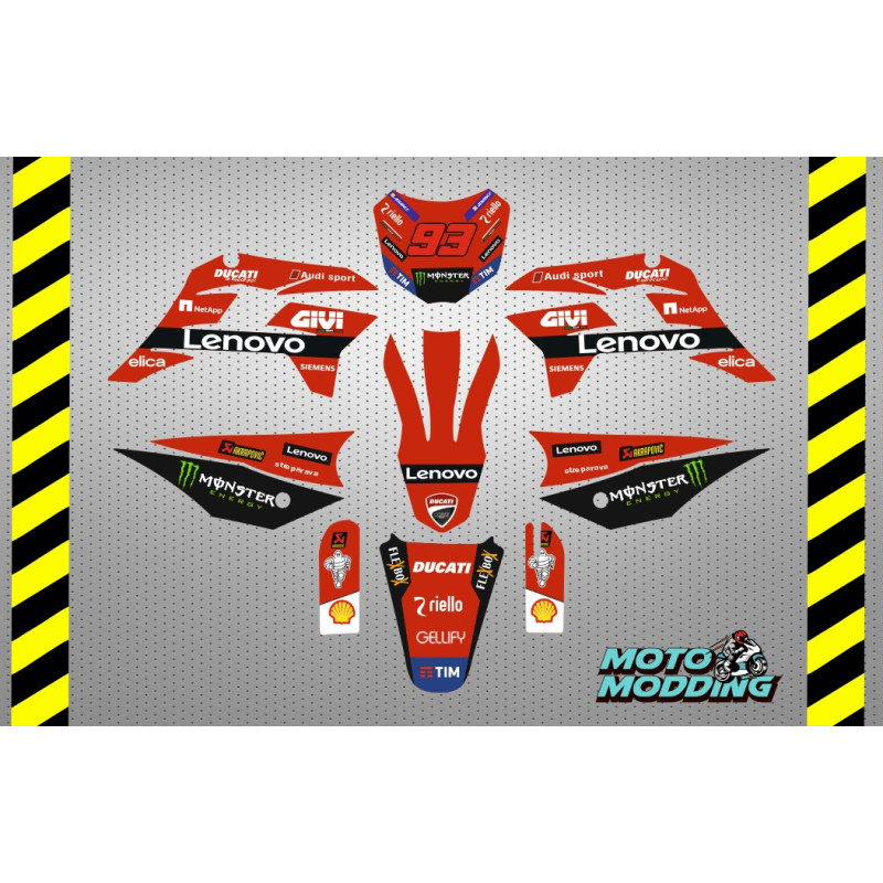 Kit de vinilos imr supercorse modelo 2018 ducati 2025 Márquez