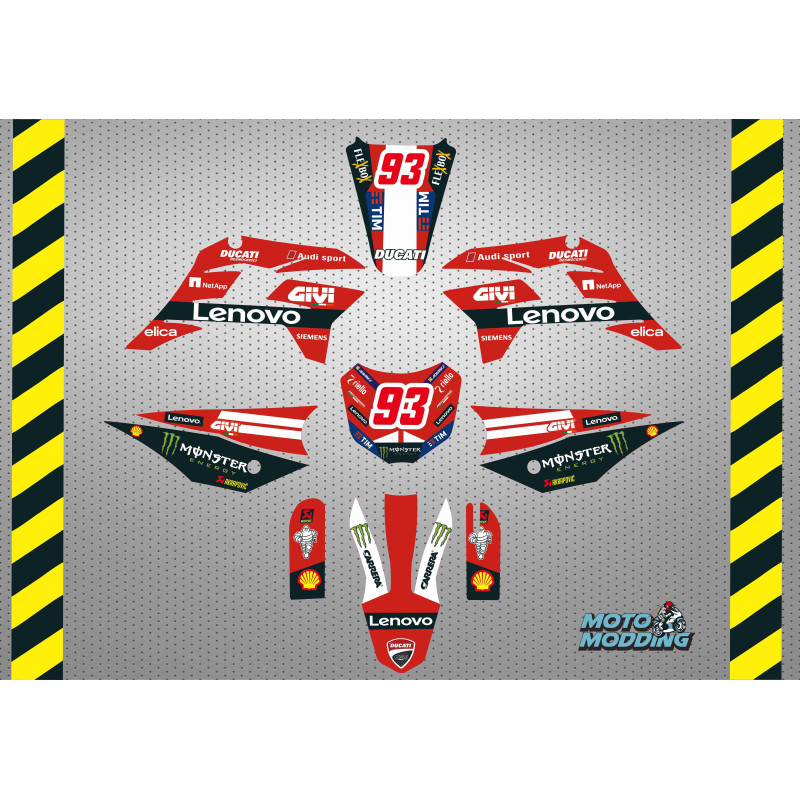 Kit de vinilos imr supercorse modelo 2018 ducati 2026 Márquez