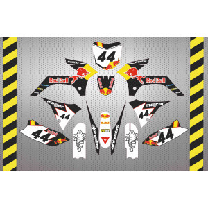 Kit pegatinas  Malcor súper racer red bull negro