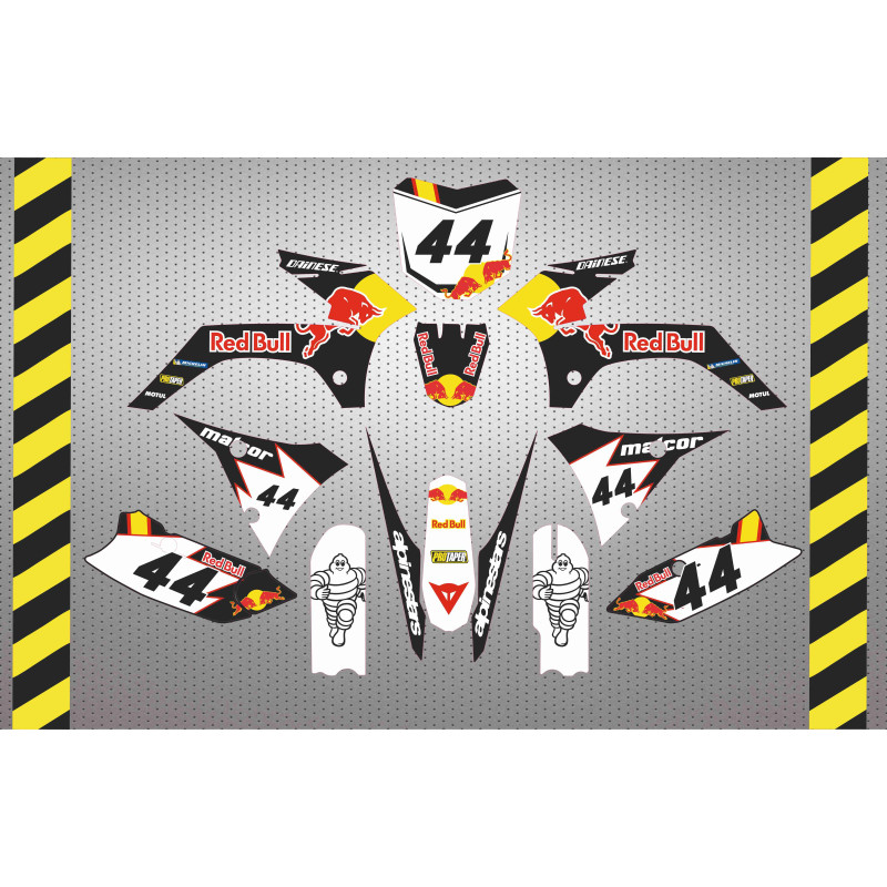 Kit pegatinas  Malcor súper racer red bull negro