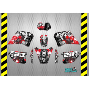 Kit pegatinas Rieju RR modelo 1994-2000 diseño Joker gris rojo