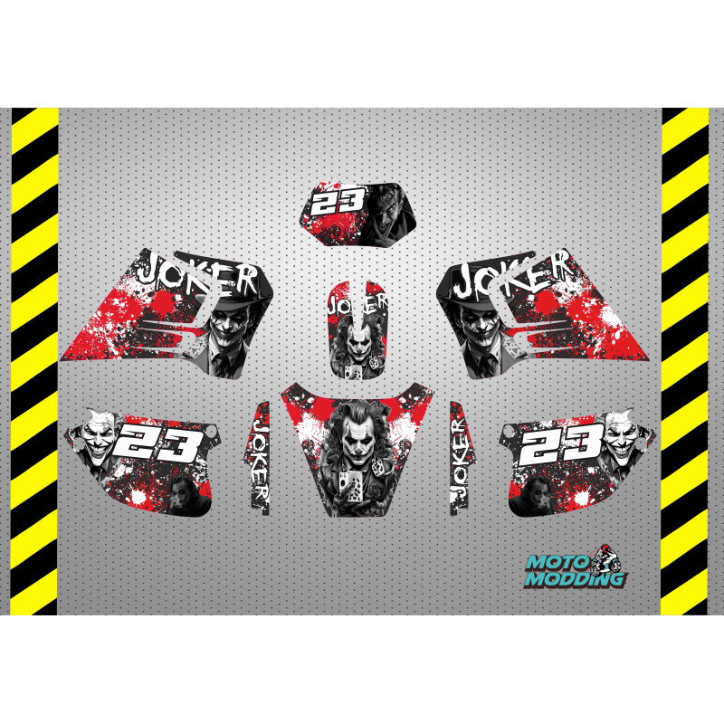Kit pegatinas Rieju RR modelo 1994-2000 diseño Joker gris rojo