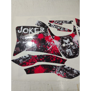 Kit pegatinas Rieju RR modelo 2000-2008 diseño Joker gris rojo