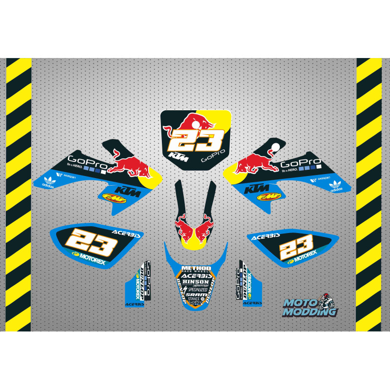 Kit Pegatinas crf50 red bull go pro