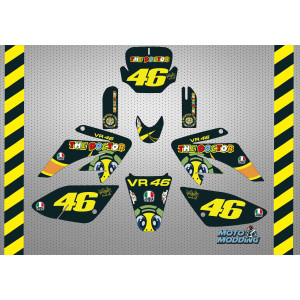 Kit pegatinas malcor racer Valentino Rossi réplica CRF70