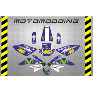 Kit pegatinas malcor racer yamaha Valentino Rossi CRF70