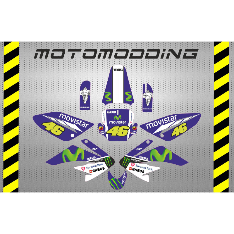 Kit pegatinas malcor racer yamaha Valentino Rossi CRF70