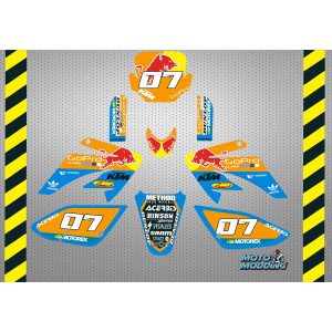 Kit pegatinas malcor racer Red bull go pro CRF70