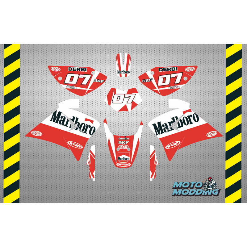 Kit pegatinas Rieju RR modelo 2000-2008 diseño Marlboro