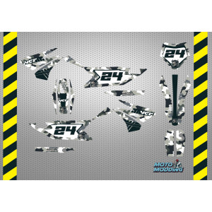 Kit pegatinas pitbike ycf bigy 150  2022-2025 camuflaje militar