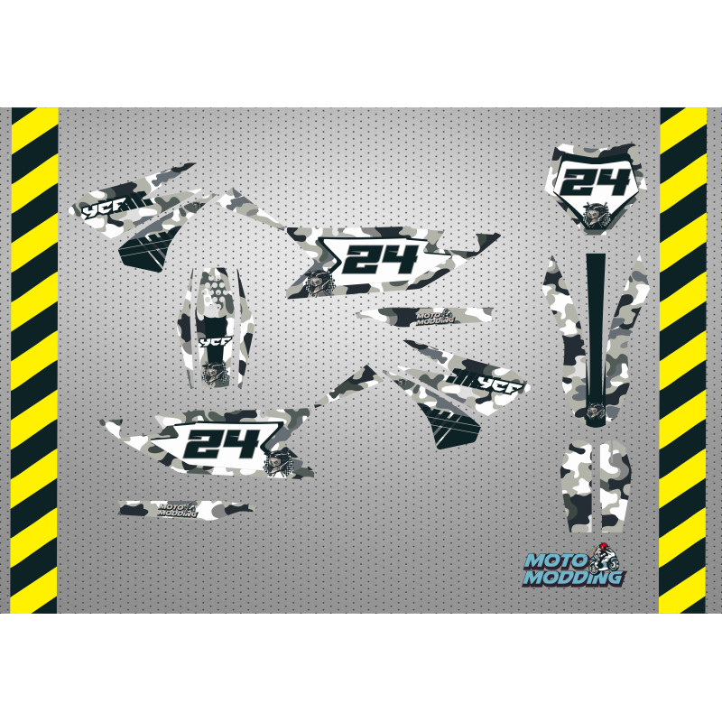 Kit pegatinas pitbike ycf bigy 150  2022-2025 camuflaje militar