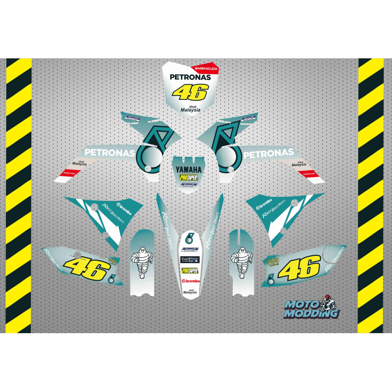 Kit vinilos pit bike malcor super racer petronas