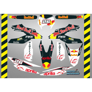 Pegatinas Aprilia sx rx 125 2018/2024 red bull negro