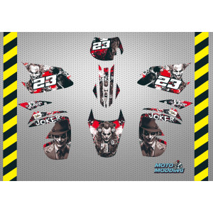 Kit pegatinas Rieju MRX / SMX 2001-2004 diseño Joker gris rojo