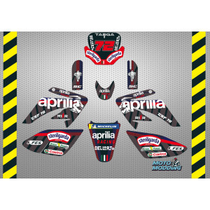 Kit pegatinas malcor racer réplica aprilia 2026 motogp CRF70