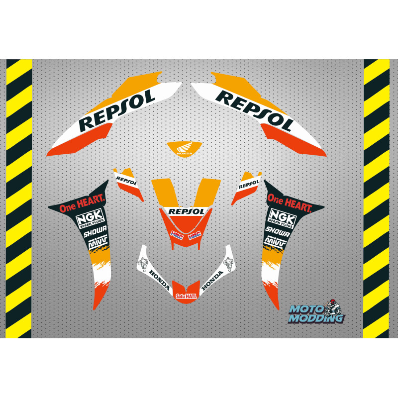 Pegatinas Honda sh 300i 2011-2014 diseño repsol