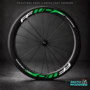 Pegatinas fast forward para llantas de bici