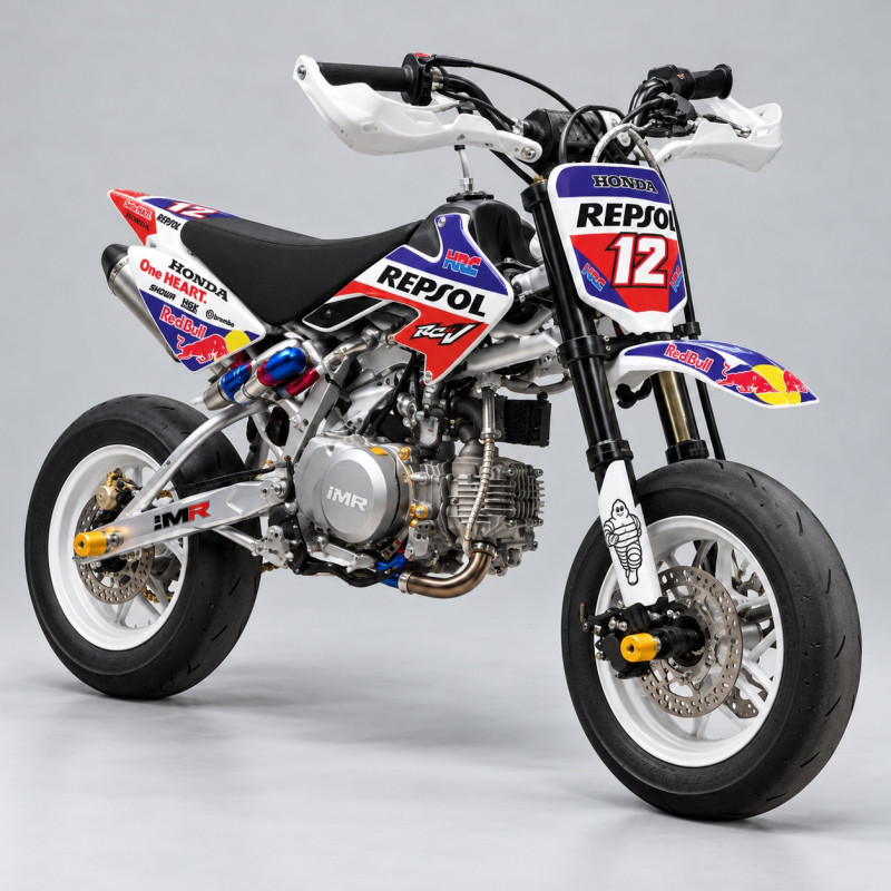 Kit pegatinas IMR Corse CRF50 HRC Repsol azul