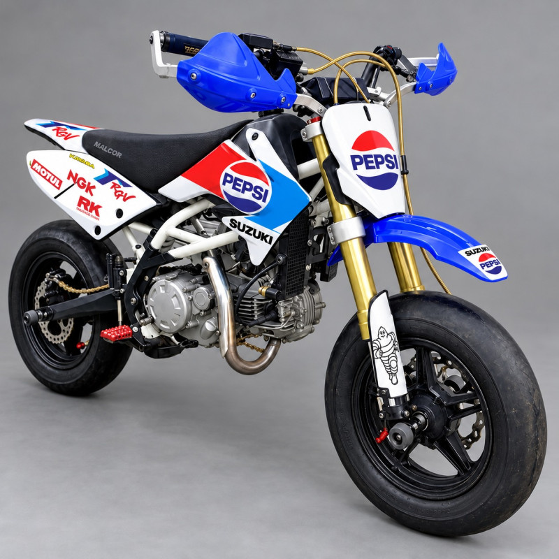 Kit pegatinas Malcor Racer CRF70 Suzuki Pepsi