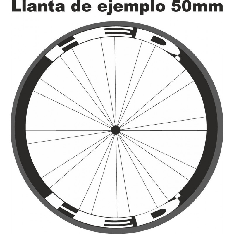 pegatinas HED para llantas de bicicleta