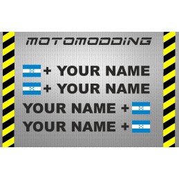 Pegatinas bandera Honduras y nombre personalizado