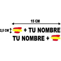 Bandera España mas tu nombre